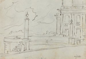 Ripettaen i Roma [verso] av Augustin Pajou
