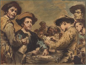 Kortspillere av Augustin Théodule Ribot