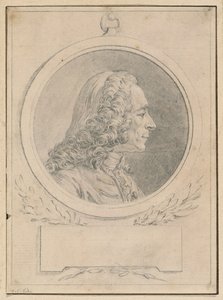 Portrett av Voltaire, etter bysten hans av Jean-Baptiste Lemoyne II