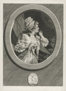 Vær i det minste diskret og du kan stole på meg-paret, 1789. av Augustin de Saint Aubin