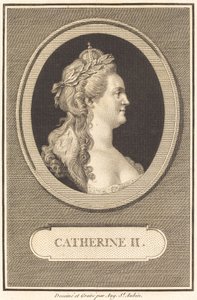 Katarina II av Augustin de Saint Aubin