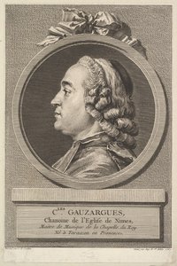 Portrett av Charles Gauzargues, 1767. av Augustin de Saint Aubin