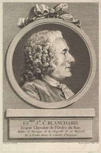 Portrett av Esprit-Joseph-Antoine Blanchard, 1767. av Augustin de Saint Aubin