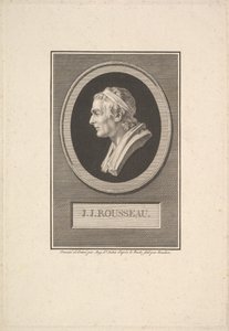 Portrett av J. J. Rousseau, 1801. av Augustin de Saint Aubin