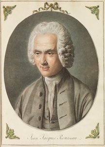 Portrett av Jean-Jacques Rousseau 1712-1778, ca 1775. av Augustin de Saint Aubin