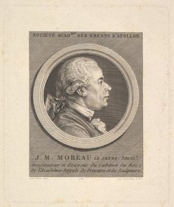 Portrett av Jean-Michel Moreau, 1787. av Augustin de Saint Aubin