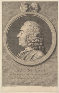 Portrett av Laurent Cars, 1768. av Augustin de Saint Aubin
