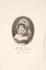 Portrett av Madame Gavaudan. av Augustin de Saint Aubin