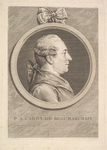 Portrett av P.A. Caron de Beaumarchais, 1773. av Augustin de Saint Aubin