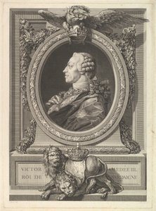 Portrett av Victor Amadeus III, konge av Sardinia, 1777. av Augustin de Saint Aubin
