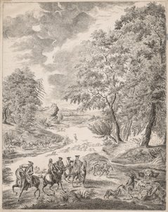 Hjortejakten av Augustin de Saint Aubin