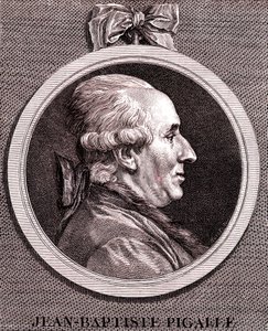 Jean Baptiste Pigalle von Augustin de Saint-Aubin