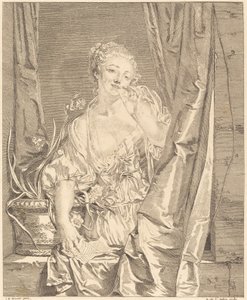 Kysset ble sendt av Augustin de Saint Aubin after Jean Baptiste Greuze