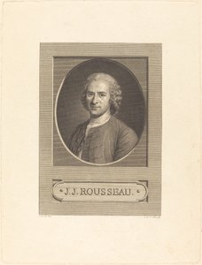Frontispice: J.J. Rousseau av Augustin de Saint Aubin after Maurice Quentin