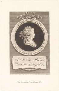 Marie-Thérèse-Charlotte, hertuginne av Angoulême av Augustin de Saint Aubin after Piat Joseph Sauvage