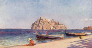 Castle of the Pescara, Ischia (farge litho)