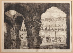 Roma, Colosseum-buene (radering på papir)