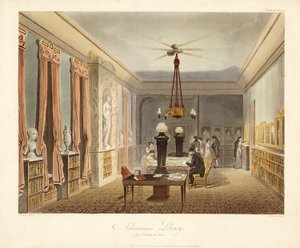 Ackermanns bibliotek for kunstverk, pub. 1815 (håndfarget gravering)