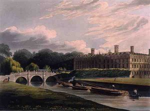 Eksteriør av Clare Hall, Cambridge, fra 