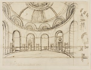 Round Room Bank av Augustus Charles Pugin