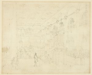Studie for Chapel of the Philanthropic Society, fra Microcosm of London av Augustus Charles Pugin