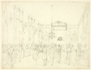 Studie for Drawing Room, St. James, fra Microcosm of London av Augustus Charles Pugin