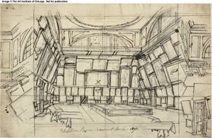 Studie for Exhibition Room, Somerset House, fra Microcosm of London av Augustus Charles Pugin