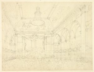 Studie for Pantheon Masquerade, fra Microcosm of London av Augustus Charles Pugin