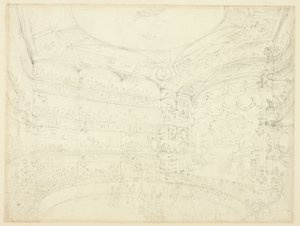 Studie for Royal Circus, fra Microcosm of London av Augustus Charles Pugin