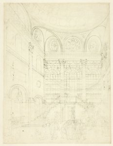 Studie for Session House, Clerkenwell, fra Microcosm of London av Augustus Charles Pugin