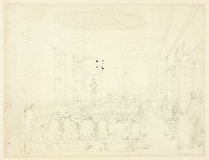 Studie for Society for the Encouragement of Agriculture, fra Microcosm of London av Augustus Charles Pugin