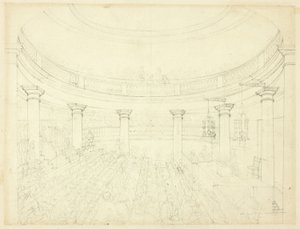 Studie for Surrey Institution, fra Microcosm of London av Augustus Charles Pugin