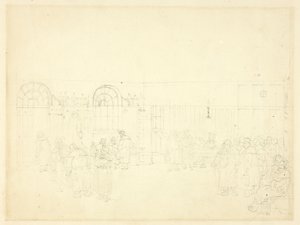 Studie for Watch House, St. Mary Le Bone, fra Microcosm of London av Augustus Charles Pugin