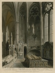 Vestsiden av St Erasmus Chapel, Westminster Abbey, London av Augustus Charles Pugin
