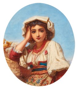 Leder for en italiensk jente (akvarell)