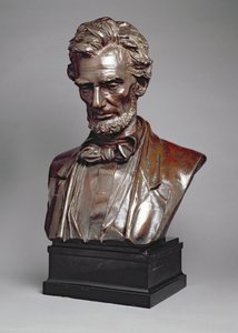 Portrettbyste av Abraham Lincoln (1809-65) (bronse)