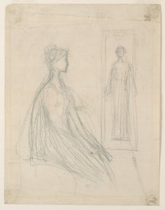 Studier for Violet Sargent Bronse Plaque ved Art Institute of Chicago av Augustus Saint Gaudens