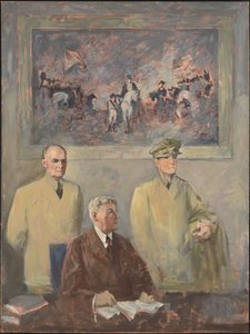 Høykommandoen - venstre panel, 1947-1949. av Augustus Vincent Tack