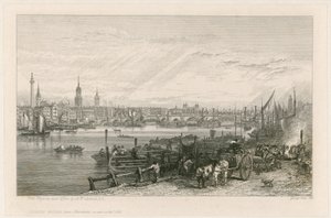 Bygging av New London Bridge, 1826 av Augustus Wall Callcott