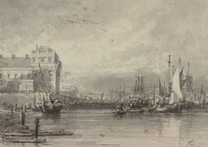 Greenwich Hospital (tegning) av Augustus Wall Callcott