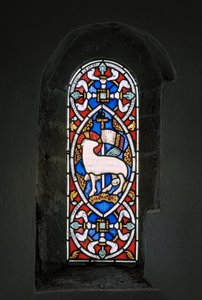 Agnus Dei, Guds lam, 1849 (farget glass)