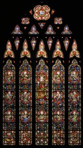 Kristus omgitt av engler, 1850 (farget glass) av Augustus Welby Northmore Pugin