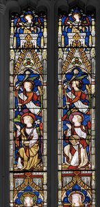 Coronation of the Virgin, detalj, 1851 (farget glass)