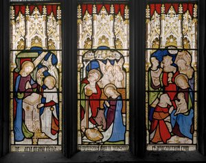 Hendelser fra Kristi liv og jomfru Maria, detalj, 1851 (farget glass) av Augustus Welby Northmore Pugin