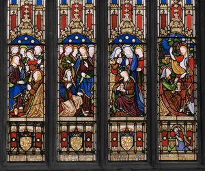 Events in the Life of St. Mary Magdalene, detalj, 1848 (farget glass) av Augustus Welby Northmore Pugin