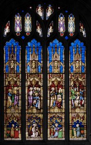Begivenheter i apostelen St. Thomas, ca. 1843 (farget glass)