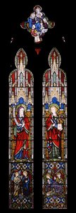 Jesaja og St. Johannes Evangelisten, 1850 (farget glass) av Augustus Welby Northmore Pugin