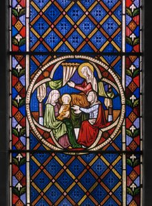 Life of St. Anne, detalj, 1848 (farget glass) av Augustus Welby Northmore Pugin