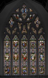 Mysteries of the Rosery, East Window of the Chapel, 1847 (farget glass) av Augustus Welby Northmore Pugin