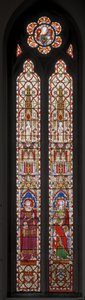 St. Frans av Assisi og St. Thomas apostelen, 1852 (farget glass) av Augustus Welby Northmore Pugin